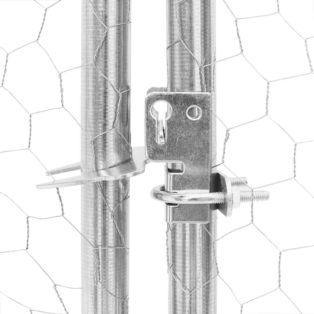 hønsegård 2,5x10x2,25 m galvaniseret stål