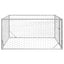 udendørs hundebur med dør 2x2x1 m galvaniseret stål