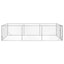 udendørs hundebur med dør 2x4x1 m galvaniseret stål