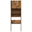 vaskemaskineskab 64x24x190 cm konstrueret træ gammelt træ-look