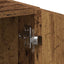 vaskemaskineskab 64x24x190 cm konstrueret træ gammelt træ-look
