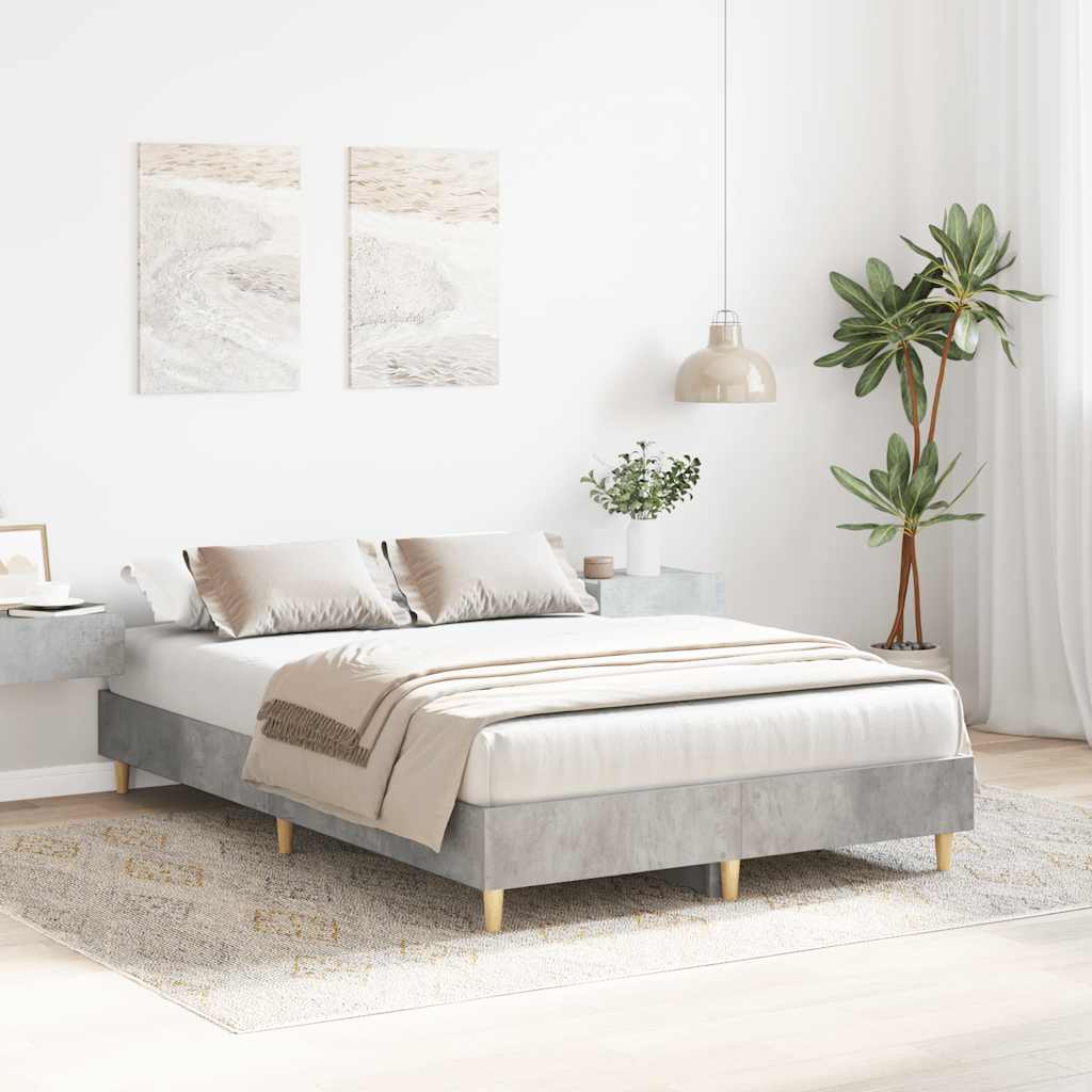 sengestel uden madras 120x200 cm konstrueret træ betongrå