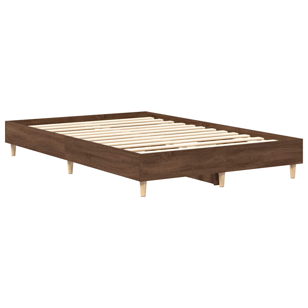 sengestel uden madras 120x200 cm konstrueret træ brunt eg