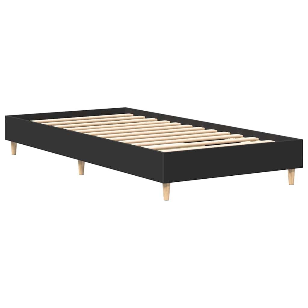 sengeramme uden madras 90x200 cm konstrueret træ sort
