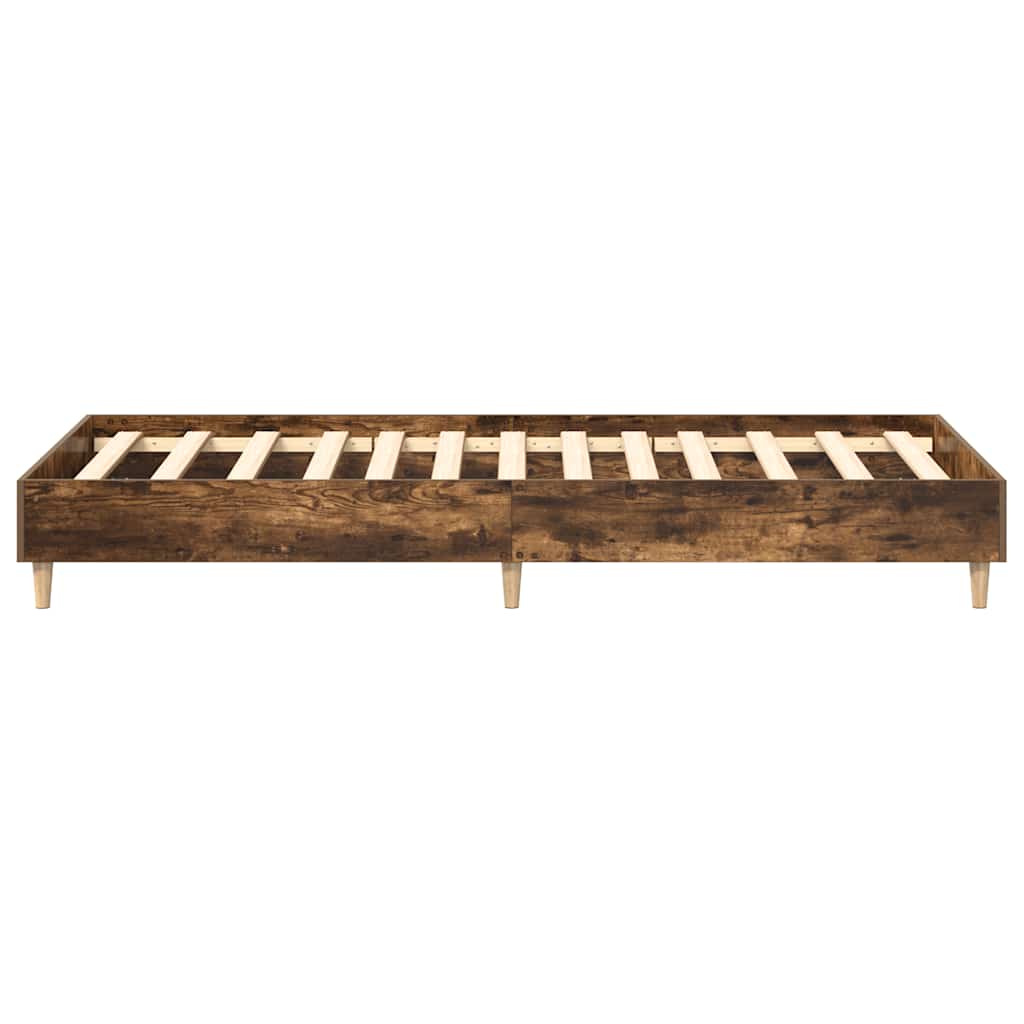 sengestel uden madras 90x200 cm konstrueret træ røget eg