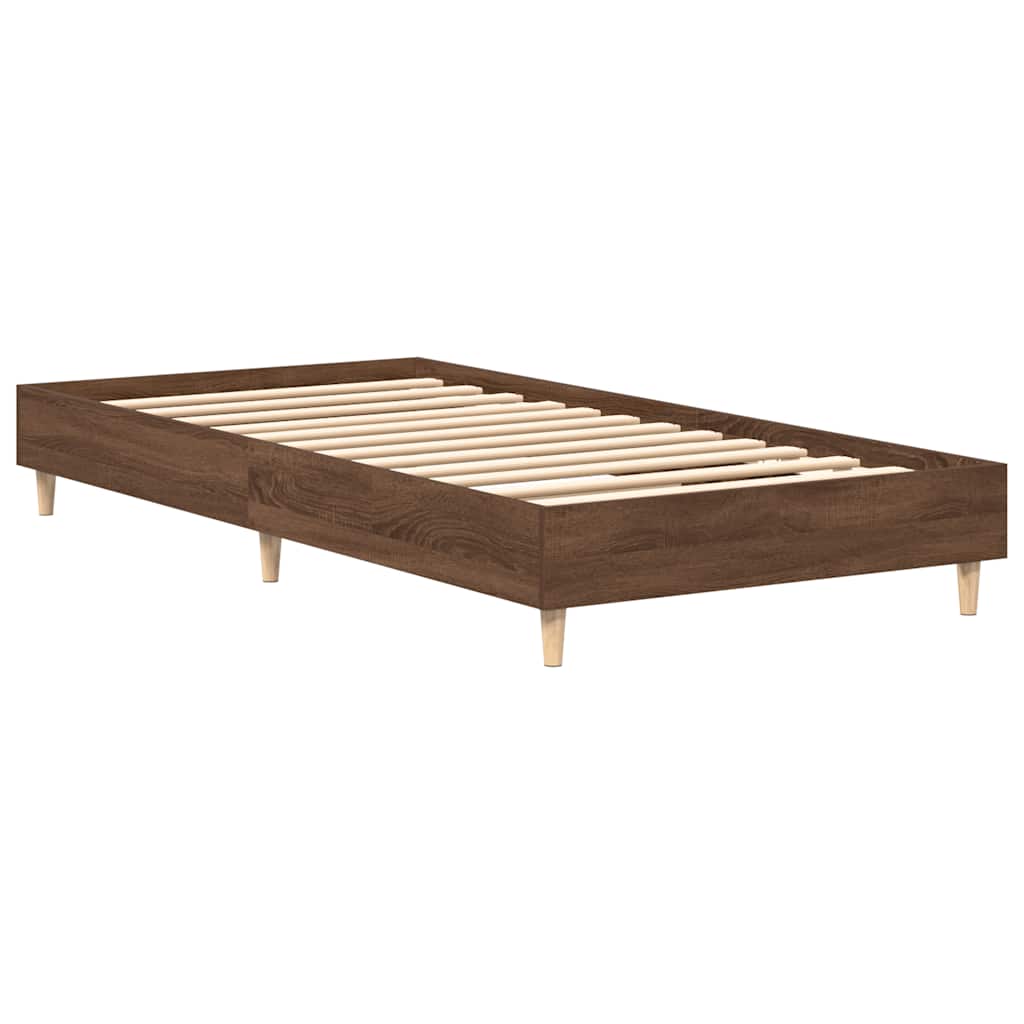 sengestel uden madras 90x200 cm konstrueret træ brunt eg