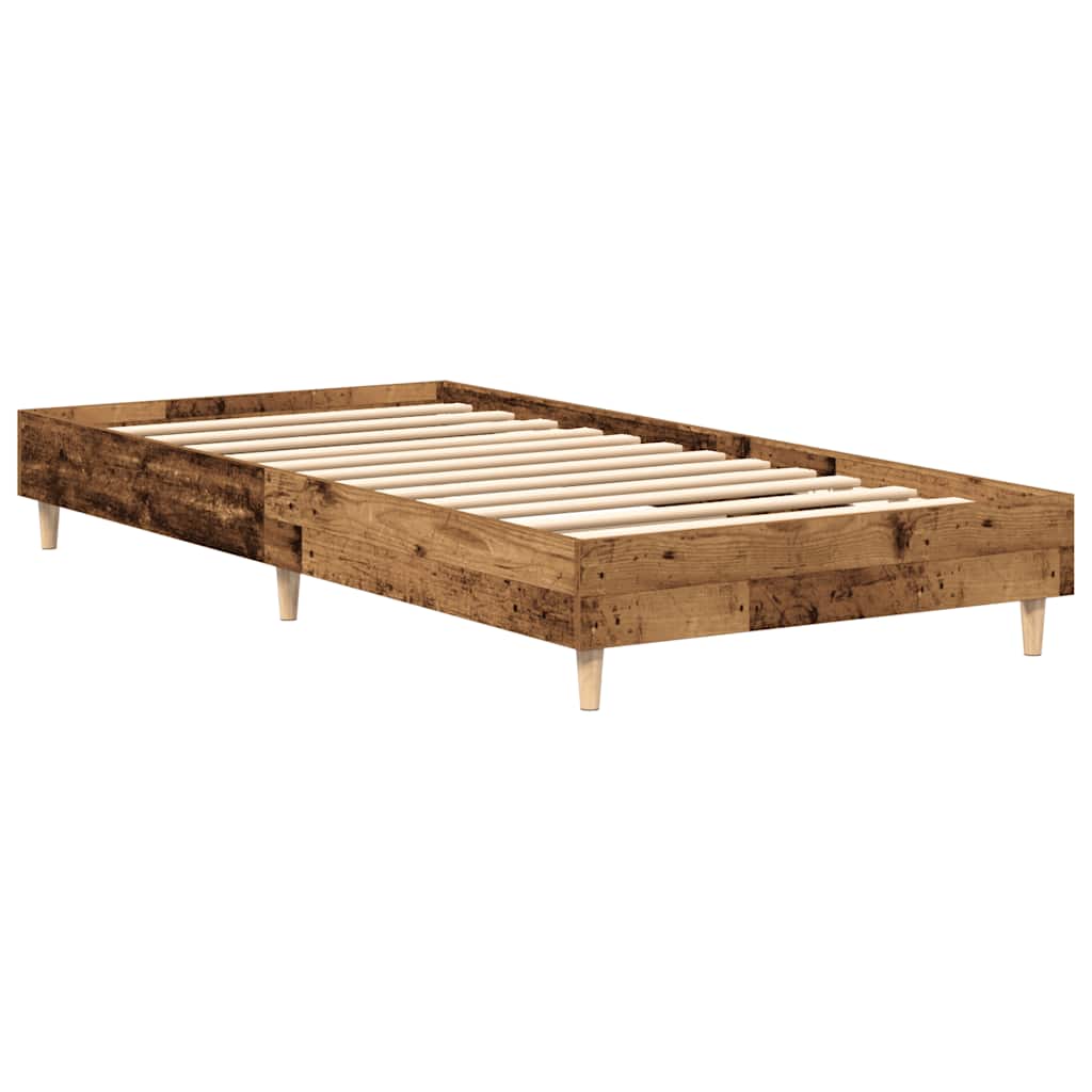 sengestel uden madras 90x200 cm konstrueret træ antikt træ