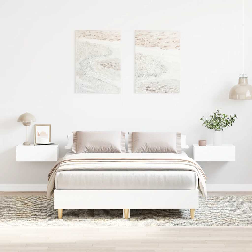 sengestel uden madras 140x190 cm konstrueret træ hvid
