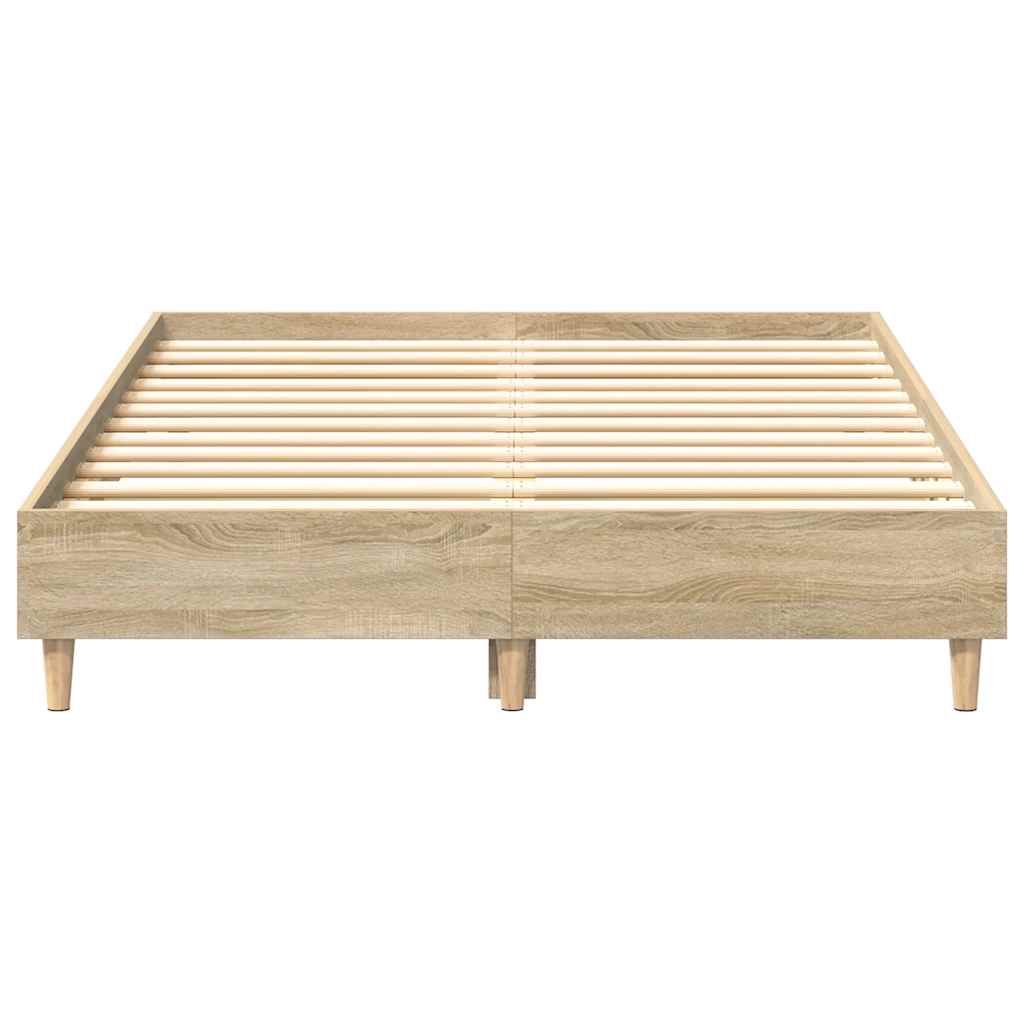 sengestel uden madras 140x190 cm konstrueret træ sonoma-eg
