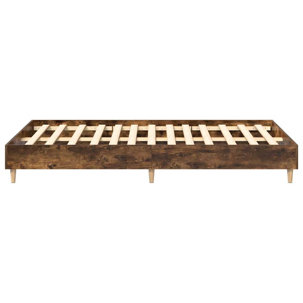 sengestel uden madras 140x190 cm konstrueret træ røget eg