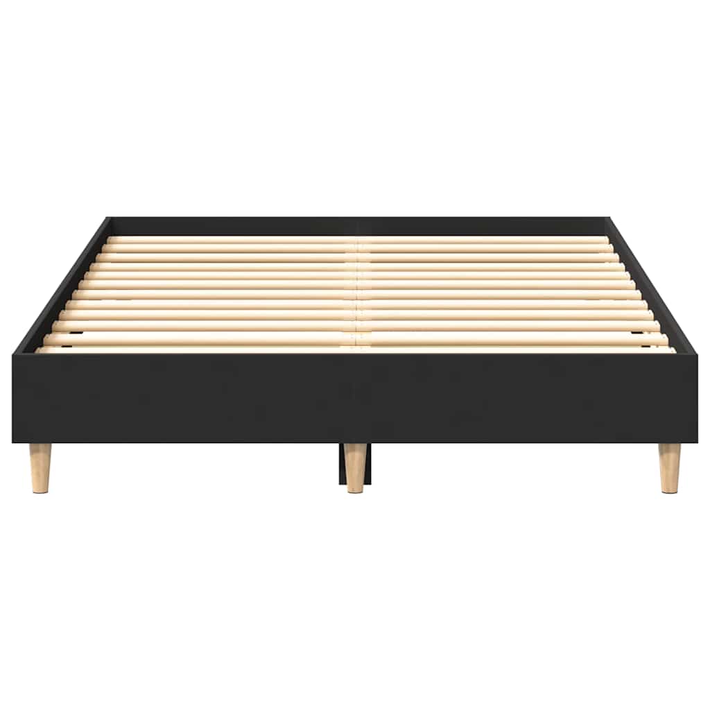 sengestel uden madras 135x190 cm konstrueret træ sort
