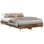 sengestel uden madras 135x190 cm konstrueret træ røget eg