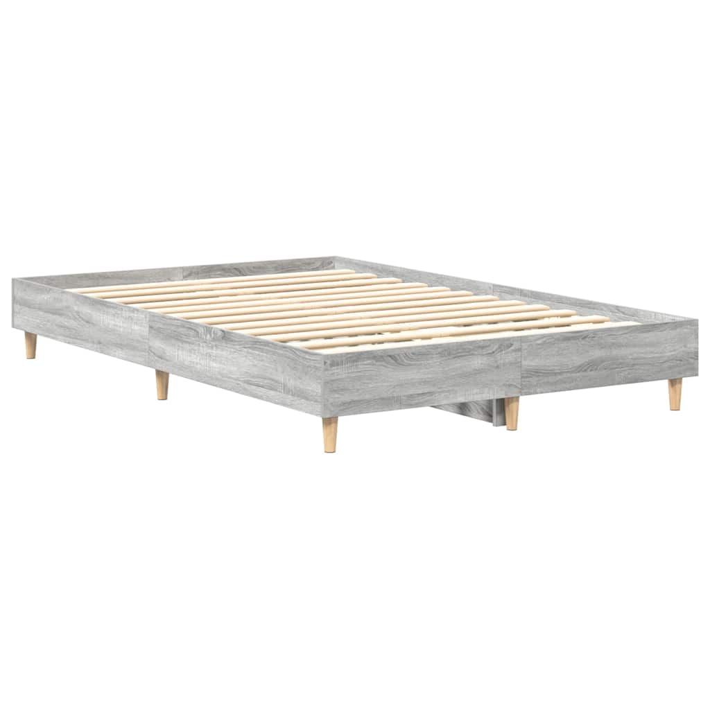sengestel uden madras 135x190 cm konstrueret træ grå sonoma-eg