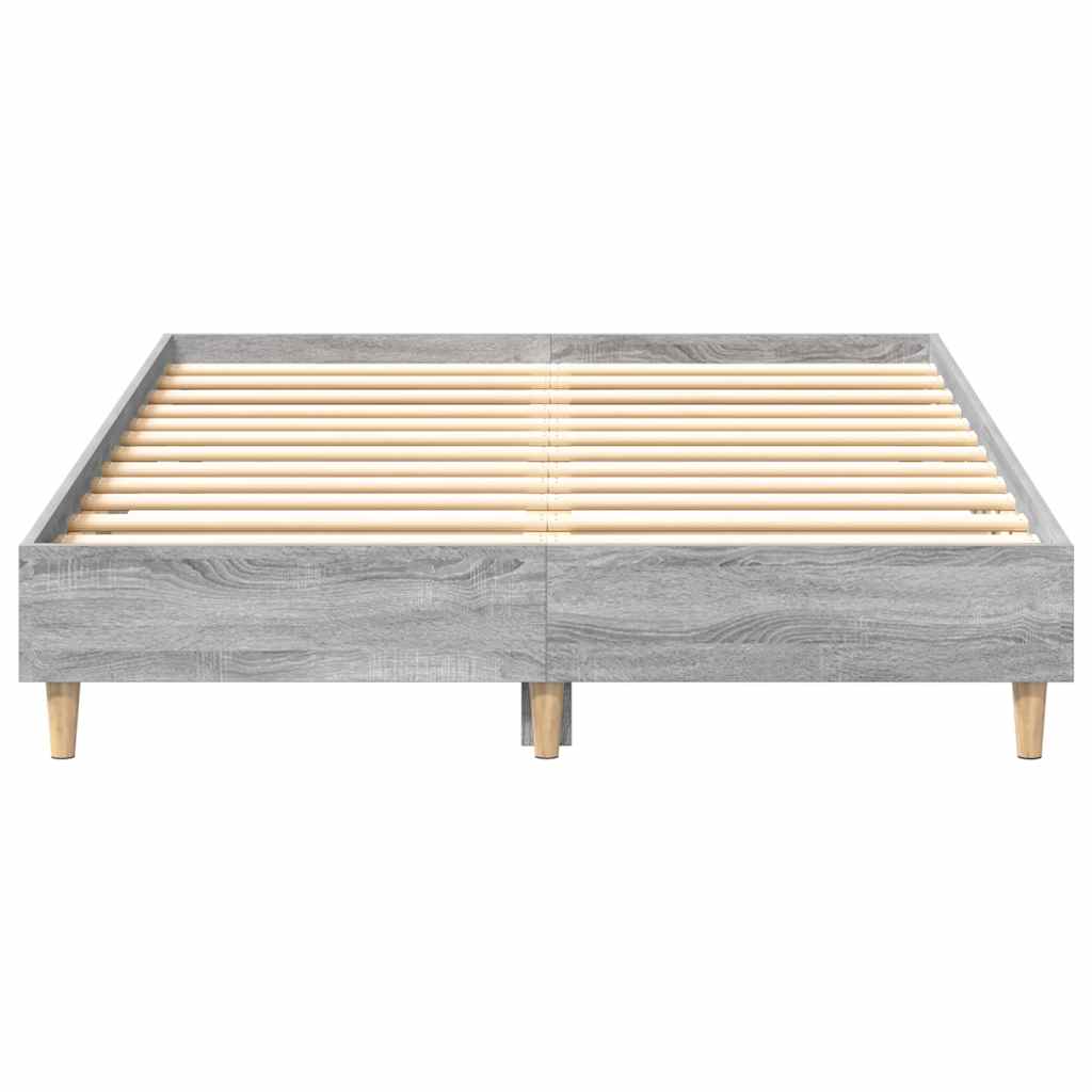 sengestel uden madras 135x190 cm konstrueret træ grå sonoma-eg