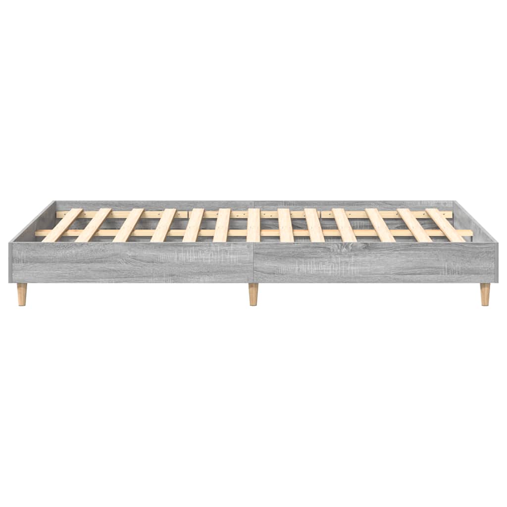sengestel uden madras 135x190 cm konstrueret træ grå sonoma-eg