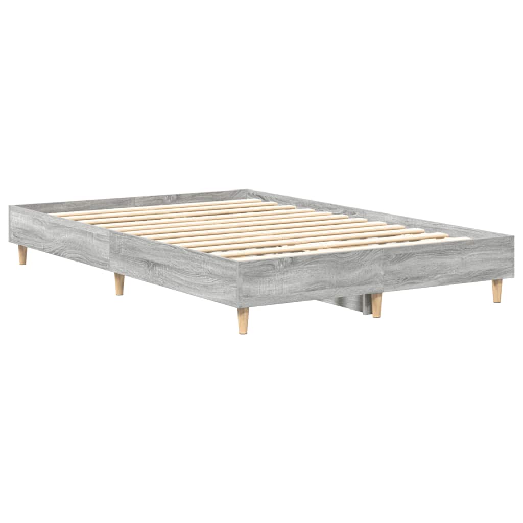 sengestel uden madras 135x190 cm konstrueret træ grå sonoma-eg
