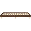 sengestel uden madras 135x190 cm konstrueret træ brun eg