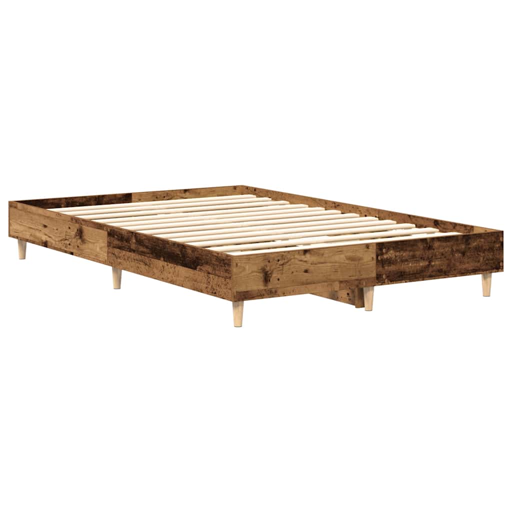 sengestel uden madras 135x190 cm konstrueret træ antikt træ