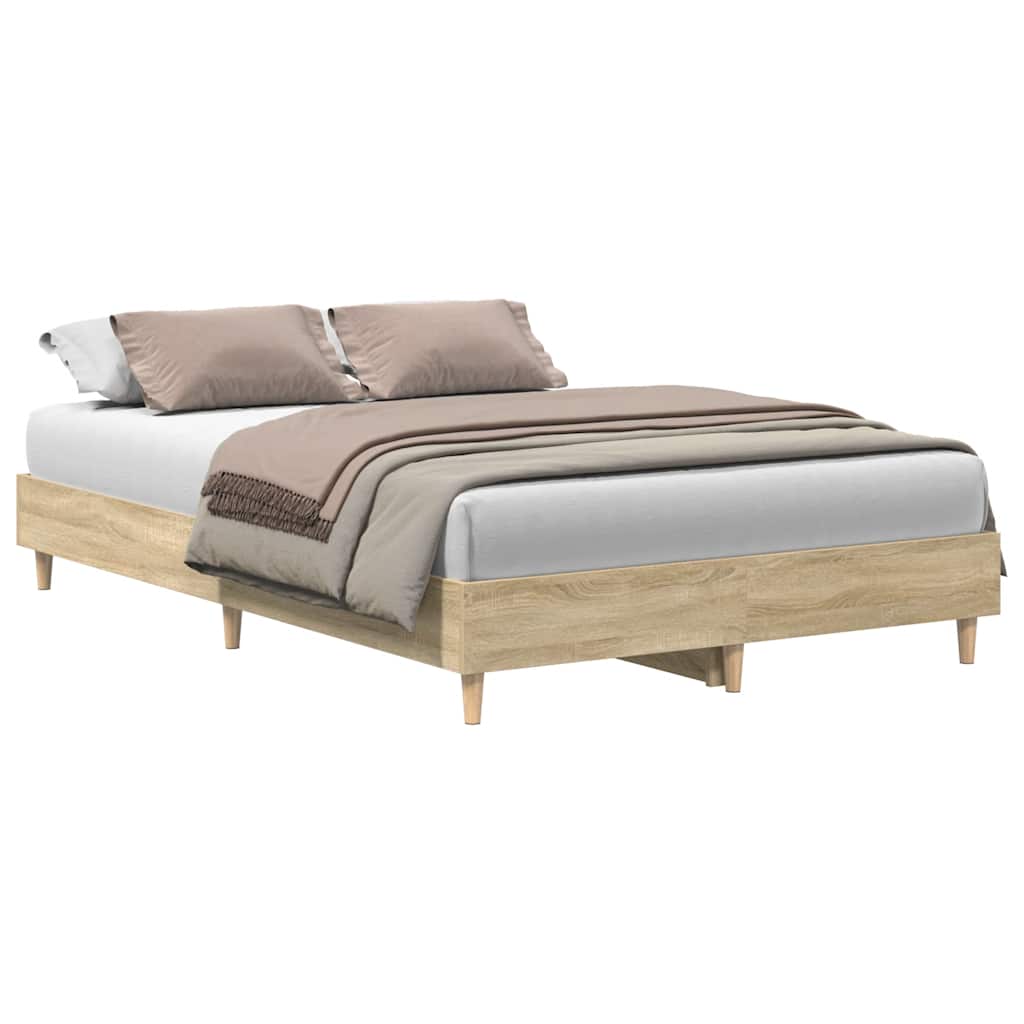 sengestel uden madras 120x190 cm konstrueret træ sonoma-eg