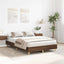 sengestel uden madras 120x190 cm konstrueret træ brunt eg