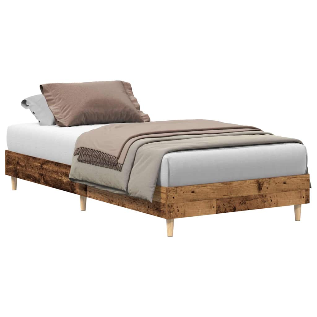 sengestel uden madras 90x190 cm konstrueret træ antikt træ