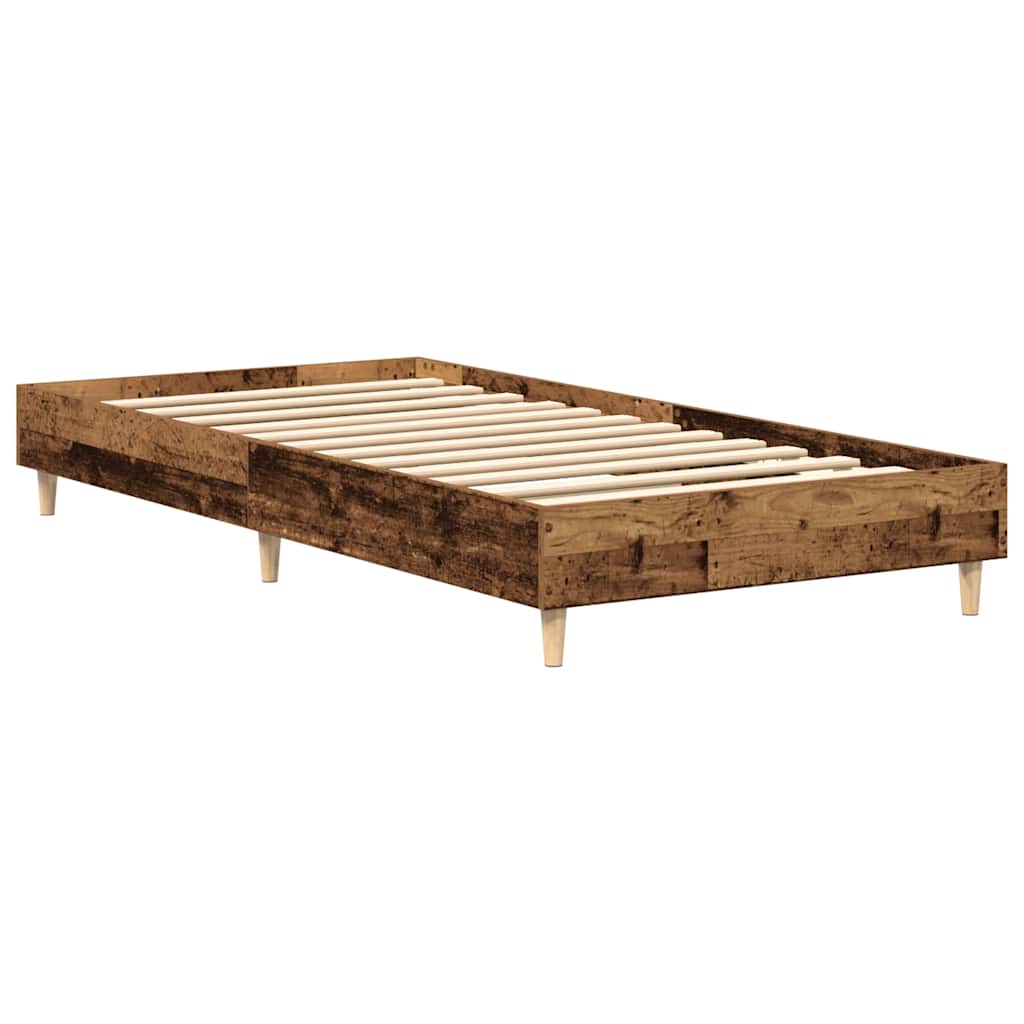 sengestel uden madras 90x190 cm konstrueret træ antikt træ