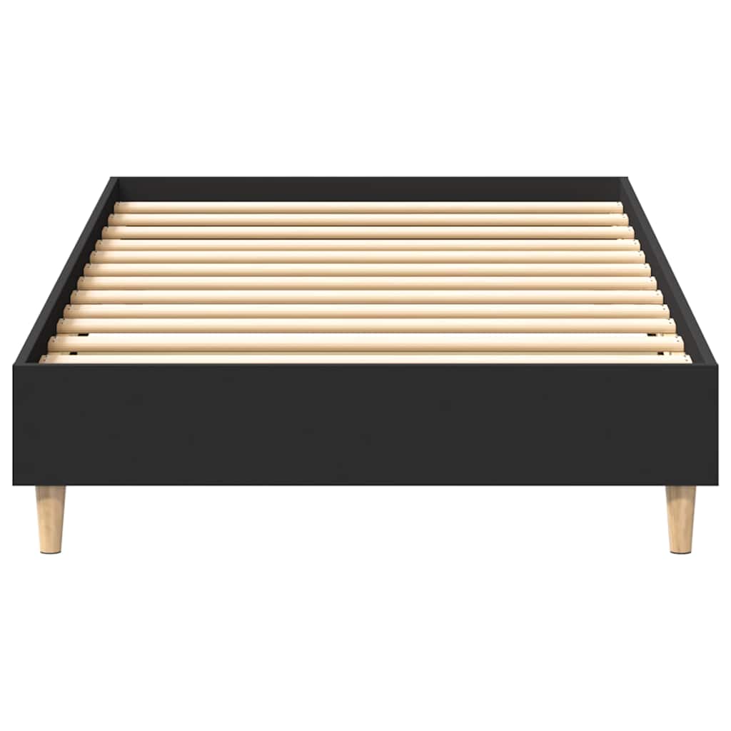 sengestel uden madras 75x190 cm konstrueret træ sort