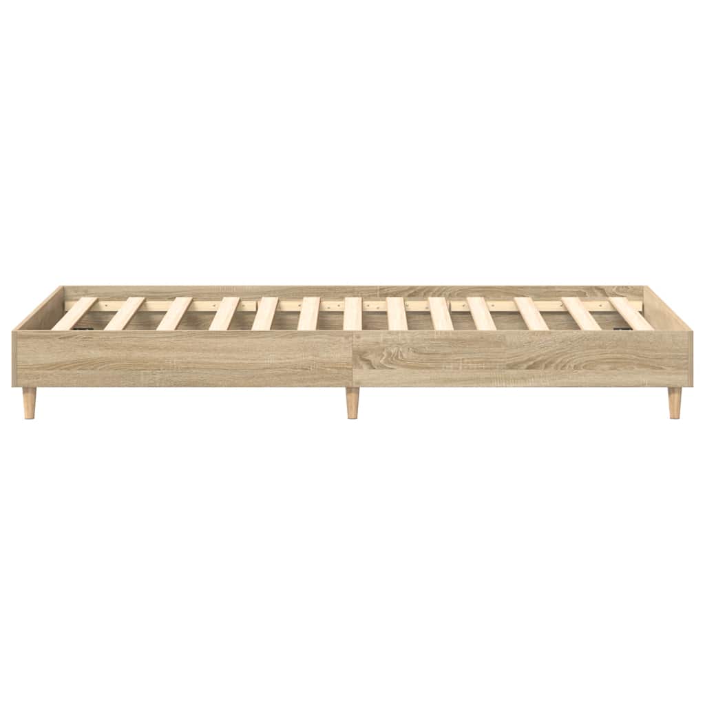 sengestel uden madras 75x190 cm konstrueret træ sonoma-eg