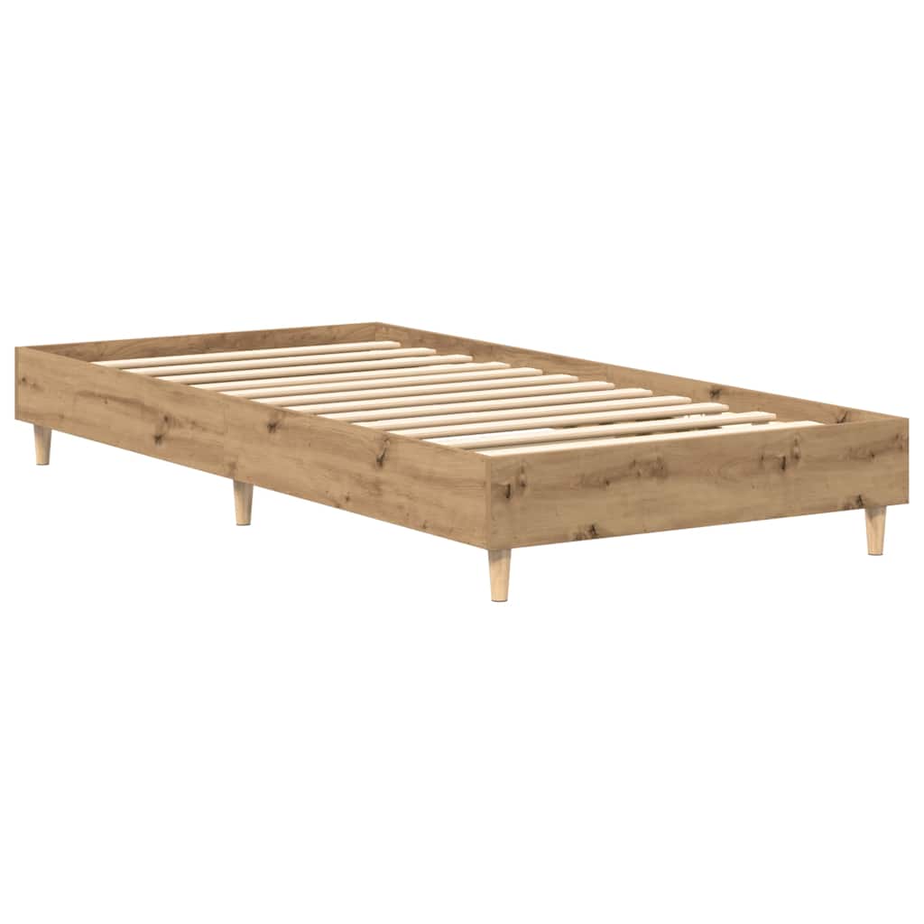 sengestel uden madras 75x190 cm konstrueret træ kunsteg