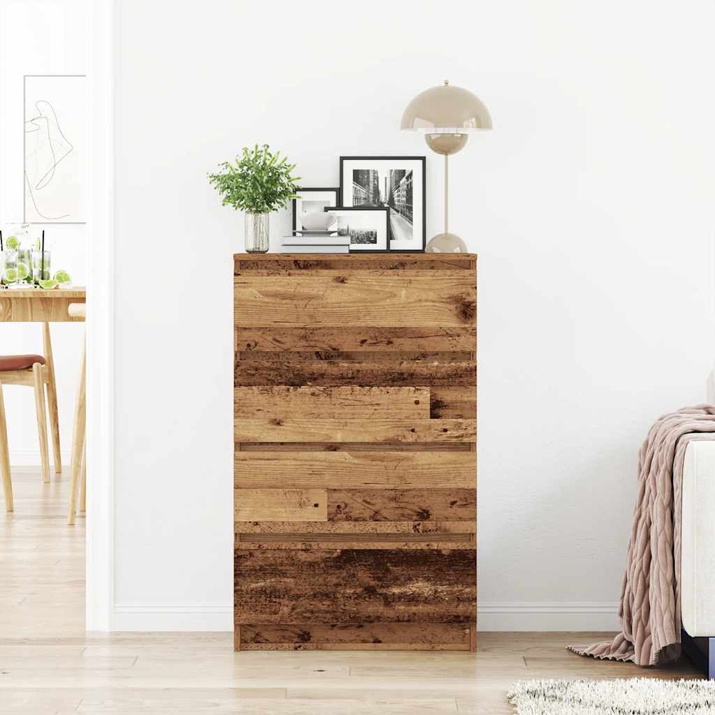 skænk 60x35x98,5 cm konstrueret træ gammelt træ-look
