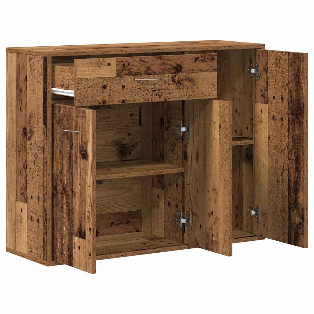 skænk 88x30x70 cm konstrueret træ gammelt træ-look