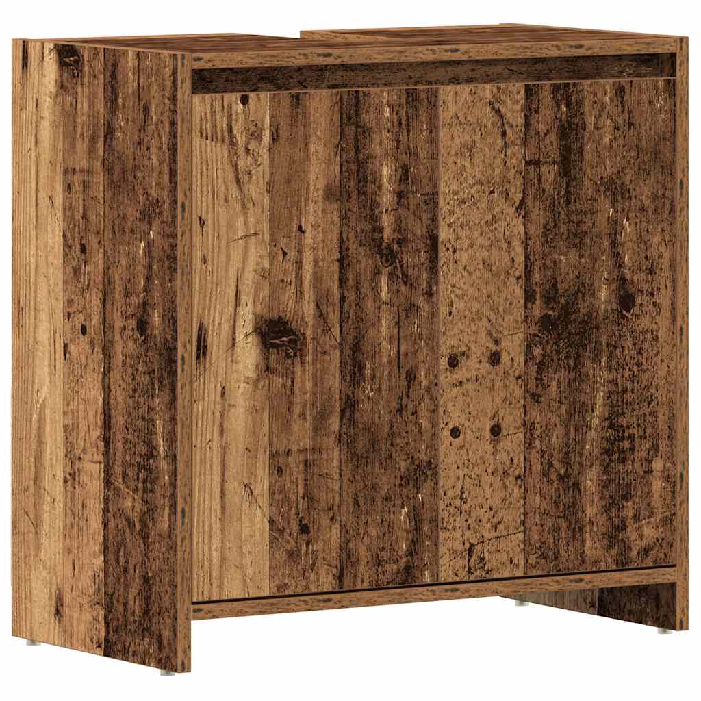 underskab til håndvask 60x30x60 cm konstrueret træ gammelt træ