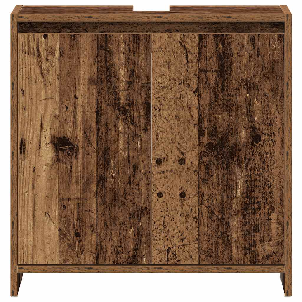 underskab til håndvask 60x30x60 cm konstrueret træ gammelt træ