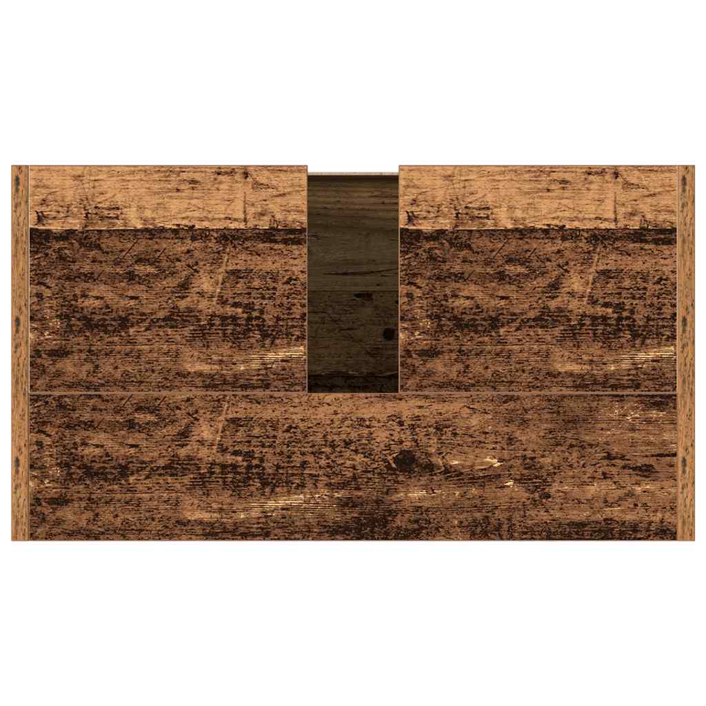 underskab til håndvask 60x30x60 cm konstrueret træ gammelt træ