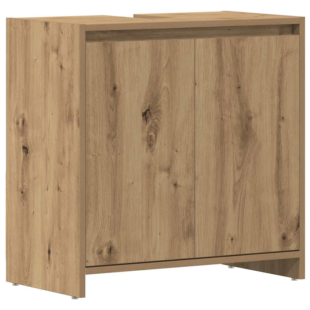 underskab til badeværelse 60x33x60 cm konstrueret træ kunsteg