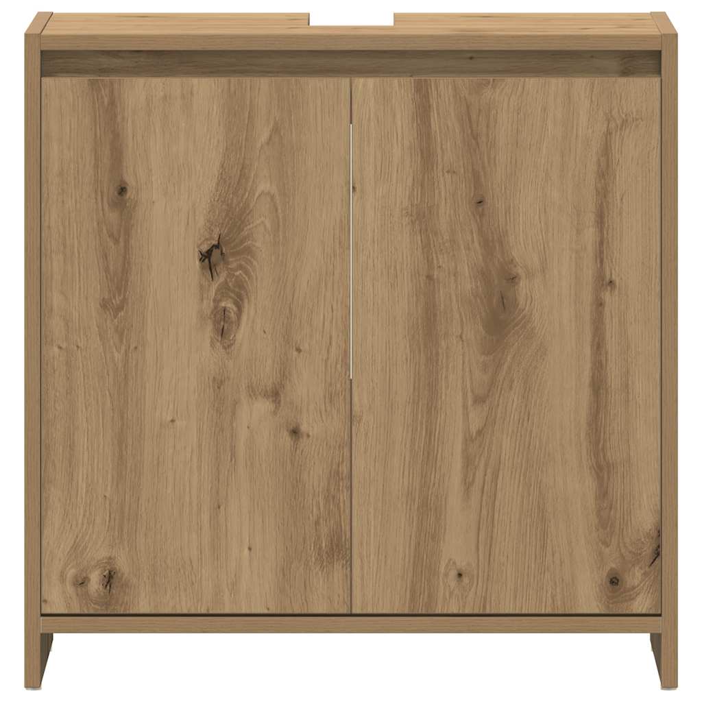 underskab til badeværelse 60x33x60 cm konstrueret træ kunsteg