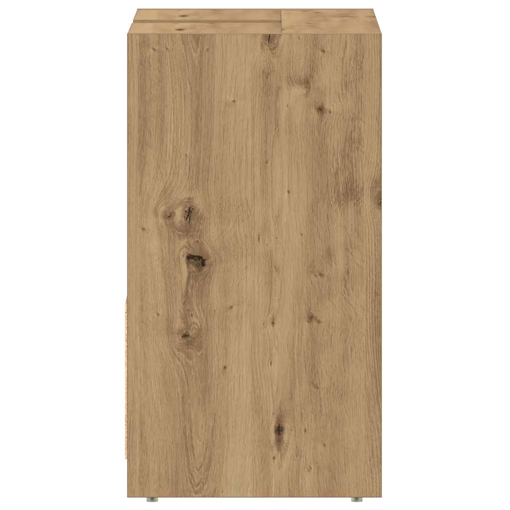 underskab til badeværelse 60x33x60 cm konstrueret træ kunsteg