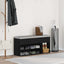 skobænk 102x30,5x45 cm konstrueret træ sort