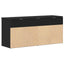 skobænk 102x30,5x45 cm konstrueret træ sort