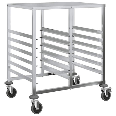bakkevogn med 12 GN beholdere 75x55x87 cm rustfrit stål
