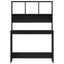 skrivebord m. hylder 102x45x148 cm konstrueret træ sort egetræ