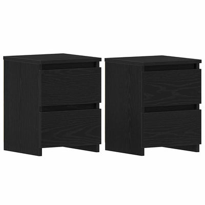 Natskab 2 pcs Sort eg 30 x 30 x 40 cm Konstrueret træ