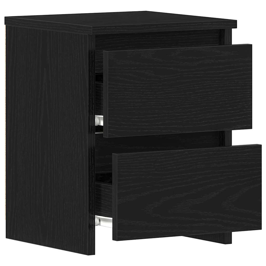 Natskab 2 pcs Sort eg 30 x 30 x 40 cm Konstrueret træ