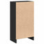 bogreol 40x24x76 cm konstrueret træ sort egetræsfarve