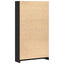 bogreol 4 hylder 80x24x143 cm konstrueret træ sort egetræsfarve