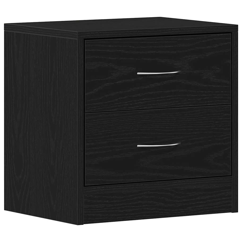sengebord 40x30x40 cm konstrueret træ sort egetræsfarve