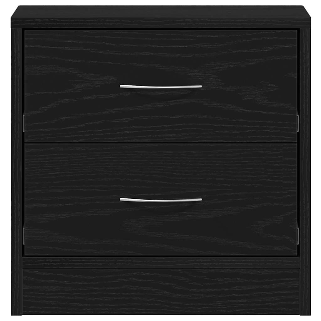 sengeborde 2 stk. 40x30x40 cm konstrueret træ sort egetræsfarve