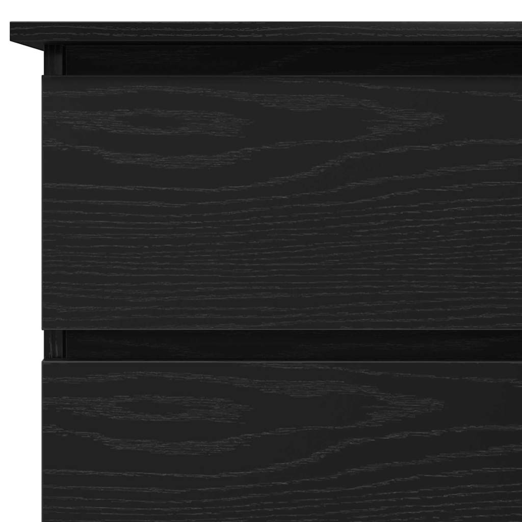 Bord med skuffe Sort eg 145 x 100 x 76 cm Konstrueret træ