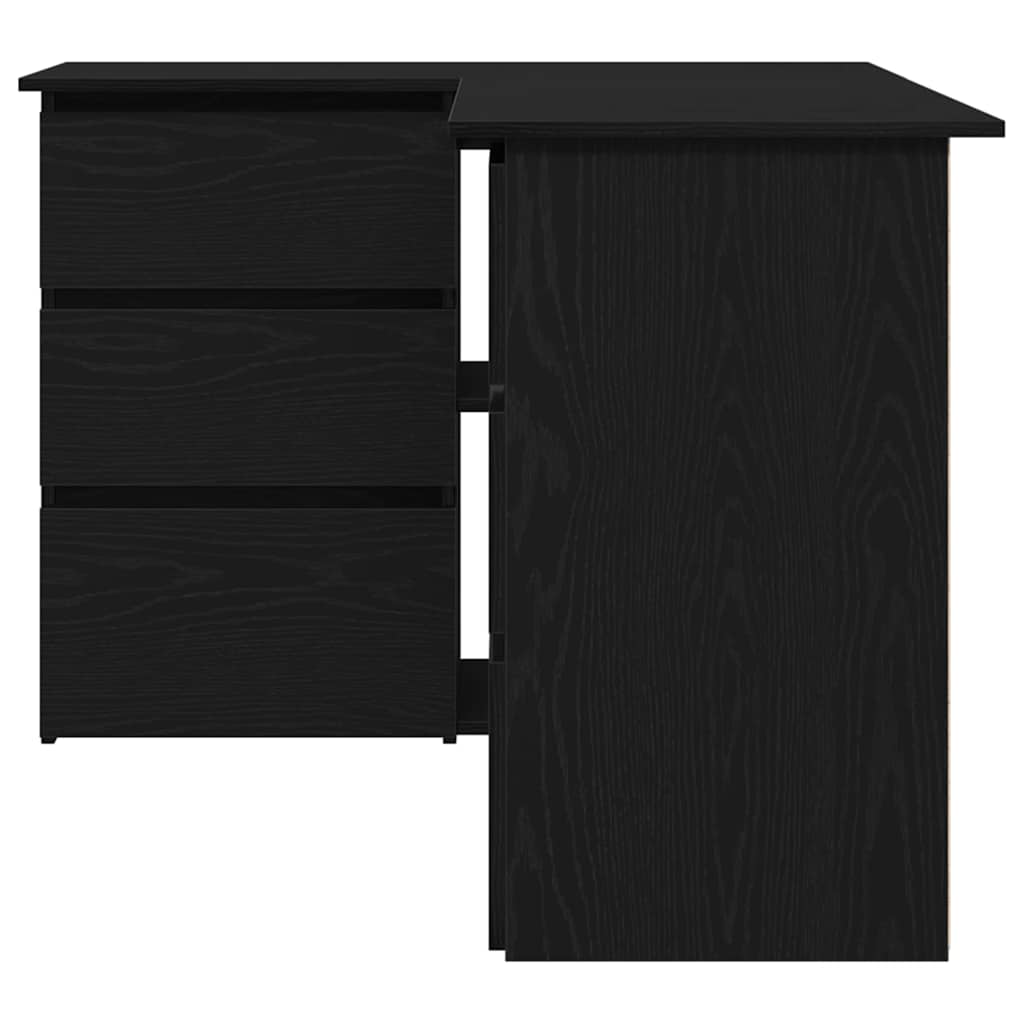 Bord med skuffe Sort eg 145 x 100 x 76 cm Konstrueret træ