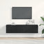 tv-bord 120x30x30,5 cm konstrueret træ sort egetræsfarve